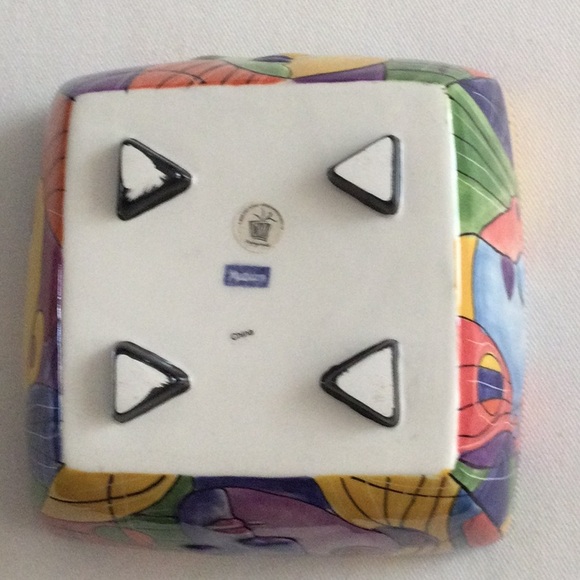 3/$10 | Surrealist Decorative Ceramic Square Bowl - Picture 3 of 10